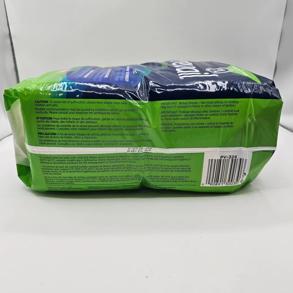 Lot of 2 Prevail Belted Shields 30 Count‎ Extra Incontinence Belted Undergarment